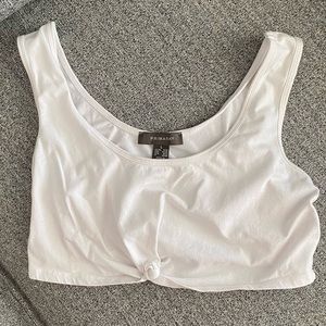 White Crop Tank